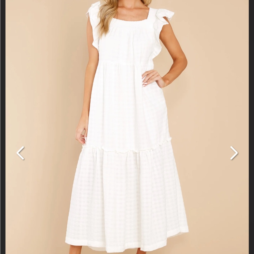 Vici White Cotton Maxi Dress NWT